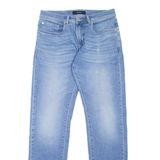 PIERRE CARDIN Lyon Mens Jeans Blue Regular Tapered Stone Wash W31 L32