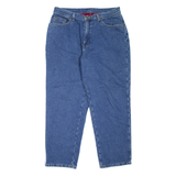 LL BEAN Fleece Lined Womens Jeans Blue Regular Mom W32 L28