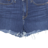 LEVI'S Cut Off High Rise Womens Denim Shorts Blue S W27