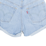 LEVI'S 501 Cut Off Turn Up Womens Denim Shorts Blue S W27