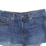 LEVI'S Cut Off 501 Womens Denim Shorts Blue M W33
