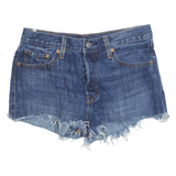 LEVI'S Cut Off 501 Womens Denim Shorts Blue M W33