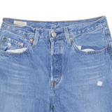 LEVI'S Cut Off 501 Premium E Womens Denim Shorts Blue S W28
