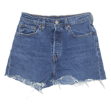 LEVI'S Cut Off 501 Womens Denim Shorts Blue S W26