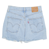 LEVI'S Cut Off Ribcage Premium E Womens Denim Shorts Blue S W26