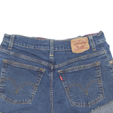 LEVI'S Cut Off Turn Up 550 Womens Denim Shorts Blue S W28