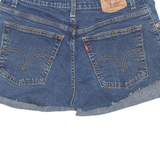 LEVI'S Cut Off Turn Up 550 Womens Denim Shorts Blue S W28
