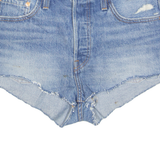 LEVI'S Cut Off Premium E 501 Womens Denim Shorts Blue S W28