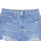 LEVI'S Cut Off 501 Womens Denim Shorts Blue XS W26