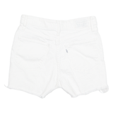 LEVI'S Cut Off 721 High Rise Womens Denim Shorts White S W26