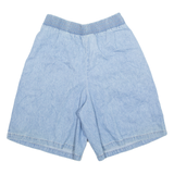 US INFO Chino Style Womens Denim Shorts Blue S W28