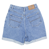 ROUTE 66 High Waist Turn Up Womens Denim Shorts Blue 90s XS W26