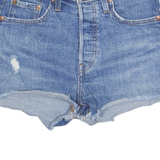 LEVI'S Cut Off 501 Womens Denim Shorts Blue S W26