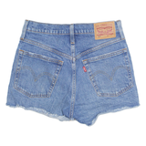 LEVI'S Cut Off 501 Womens Denim Shorts Blue S W26