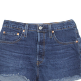 LEVI'S Cut Off 501 Womens Denim Shorts Blue S W28