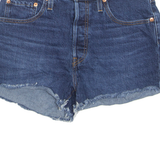 LEVI'S Cut Off 501 Womens Denim Shorts Blue S W28