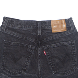 LEVI'S Cut Off Premium E High Waist Womens Denim Shorts Black S W26