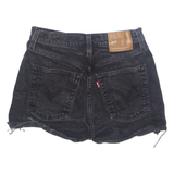 LEVI'S Cut Off Premium E High Waist Womens Denim Shorts Black S W26