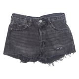 LEVI'S Cut O 501 Womens Denim Shorts Black XS W26