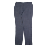 REISS Blunt T Womens Trousers Blue Slim Straight Wool W34 L32