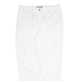 LAURA ASHLEY Chino Womens Trousers White Slim Tapered W32 L30
