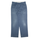 DICKIES Workwear Mens Trousers Blue Regular Straight W34 L32