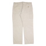 CARHARTT Workwear Mens Trousers Beige Relaxed Straight W38 L32
