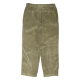 TOMMY HILFIGER Womens Corduroy Trousers Green Regular Tapered W32 L30