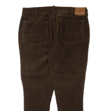 Womens Corduroy Trousers Brown Regular Flared W36 L30