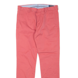 POLO RALPH LAUREN Stretch Chino Womens Trousers Pink Slim Tapered W32 L31