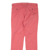POLO RALPH LAUREN Stretch Chino Womens Trousers Pink Slim Tapered W32 L31