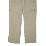 COLUMBIA Belted Womens Trousers Beige Regular Straight W34 L35