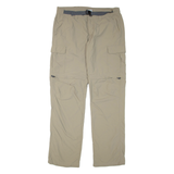 COLUMBIA Belted Womens Trousers Beige Regular Straight W34 L35