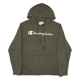 CHAMPION Womens Green Hoodie L