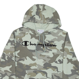 CHAMPION Camo Womens Green Hoodie S