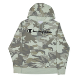 CHAMPION Camo Womens Green Hoodie S