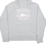 CHAMPION Pensacola Christian College Womens Grey Hoodie USA L