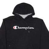 CHAMPION Mens Black Hoodie L