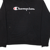 CHAMPION Mens Black Hoodie L