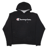 CHAMPION Mens Black Hoodie L
