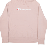 CHAMPION Womens Pink Hoodie L