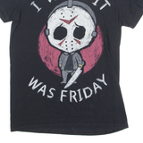GILDAN Friday The 13th Mens T-Shirt Black Crew Neck S