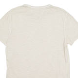 GUESS Mens T-Shirt Beige Crew Neck M