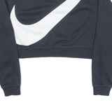 NIKE Cropped Womens Sweatshirt Black Crew Neck S