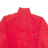 HALF MODA BAMBINI Womens Sweatshirt Red 1/4 Zip S