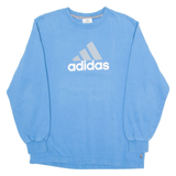 ADIDAS Mens Sweatshirt Blue Crew Neck S