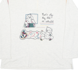 YESSICA Bear Womens Sweatshirt Grey 1/4 Zip M