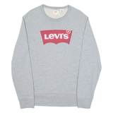 LEVI'S Mens Sweatshirt Grey Crew Neck S