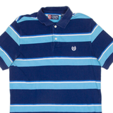 CHAPS Mens Polo Shirt Blue Striped S