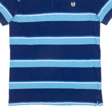 CHAPS Mens Polo Shirt Blue Striped S